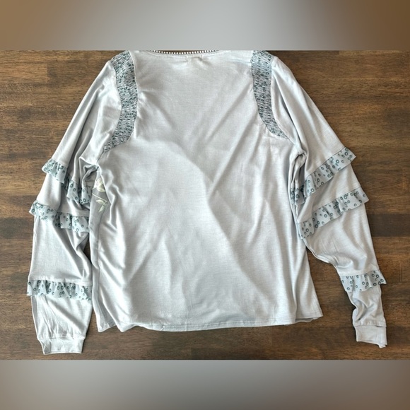 Anthropologie Tiny Long Sleeve Ruffle Top - Picture 4 of 7